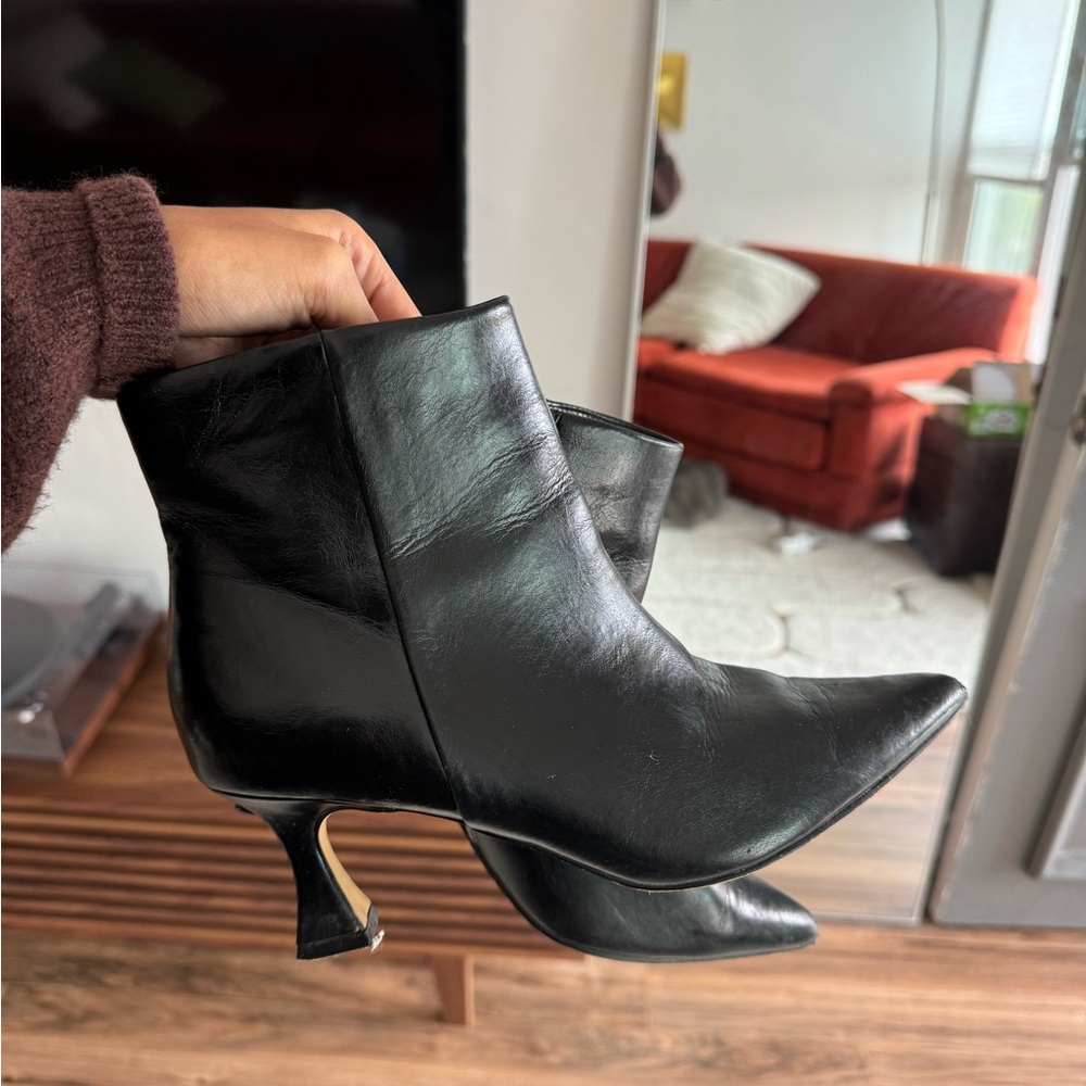 Black Pointed Toe Bootie - image 1